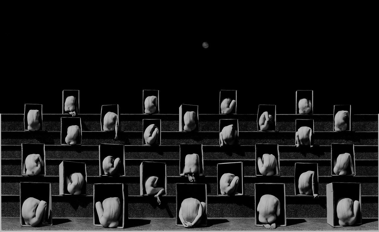 Misha Gordin Black and White Photograph - Crowd #39