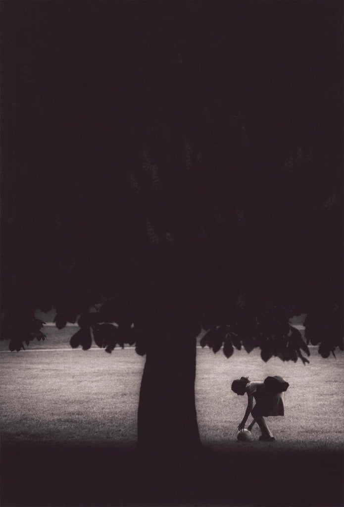 Michael Crouser Landscape Photograph - Girl and Tree, London, England, 2001