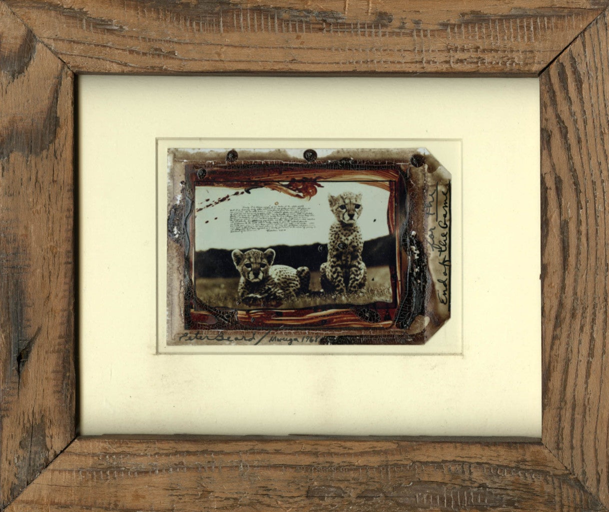 Signed, titled, and dated in ink on recto. Framed in original driftwood cove frame.