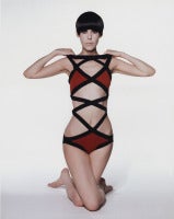 Peggy Moffitt in "Rouault" Swimsuit by Rudi Gernreich