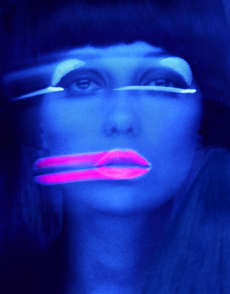 Lip Streaks (Donna Mitchell), New York, 1967 - Photograph by Melvin Sokolsky