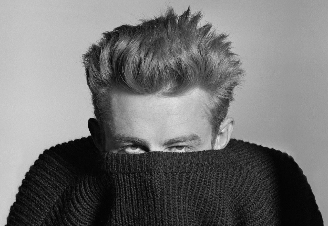 Phil Stern Portrait Photograph - James Dean (Pullover Sweater), 1955
