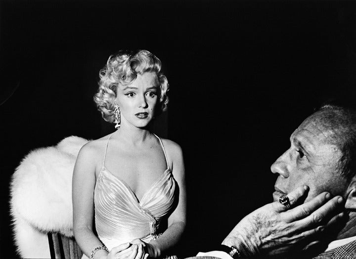 Phil Stern Black and White Photograph - Marilyn Monroe and Jack Benny, Children's Benefit, Shrine Auditorium