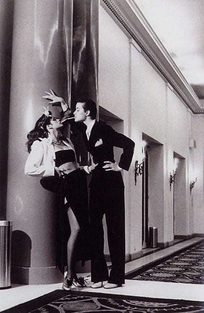 Helmut Newton Black and White Photograph - Woman into Man Series