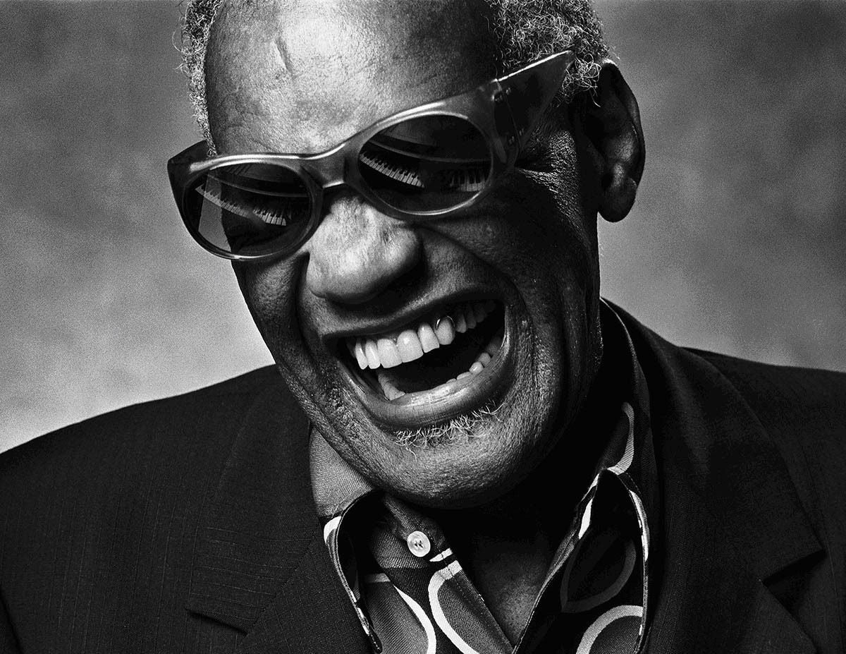 Norman Seeff Black and White Photograph - Ray Charles, Los Angeles, 1985