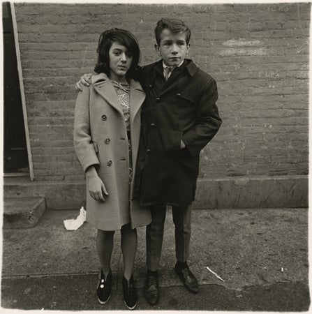 Diane Arbus Black and White Photograph - Teenage couple on Hudson Street, N.Y.C., 1963