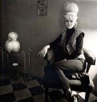 Lady Bartender at Home with a Souvenir Dog, New Orleans, Louisiana, 1964