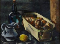 Still Life with Basket of Peaches