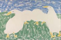 Four White Ducks