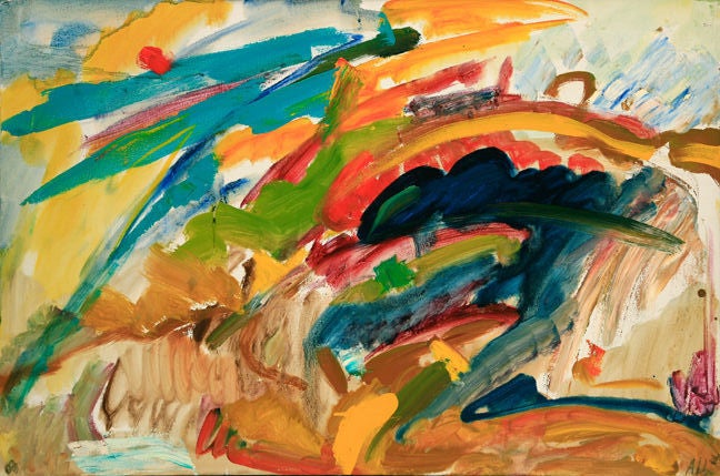 Mary Abbott Abstract Painting - Leaving Home for the Afternoon