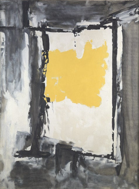 Gertrude Greene Abstract Painting - Structure and Space (Yellow)