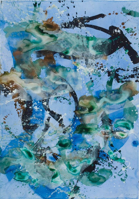 Carol Hunt Abstract Painting - Blue Lotus