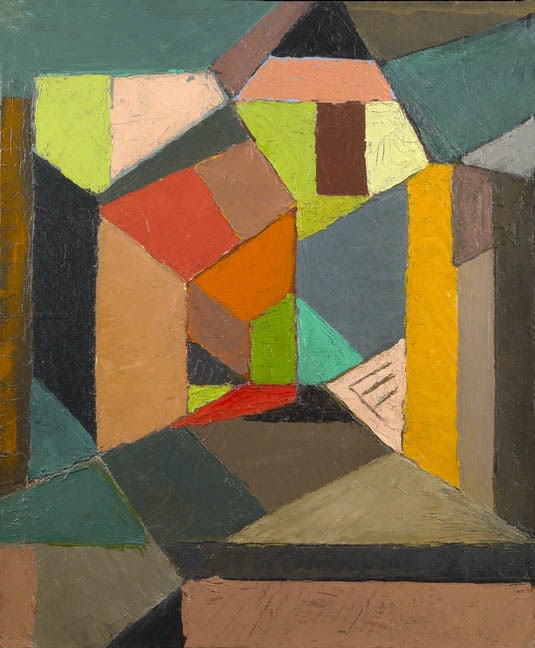 Abstract Painting Jose Mariano de Creeft - La lumière et les ombres