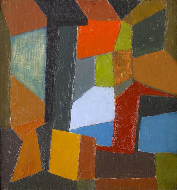 Jose Mariano de Creeft Abstract Painting - Earth Shapes