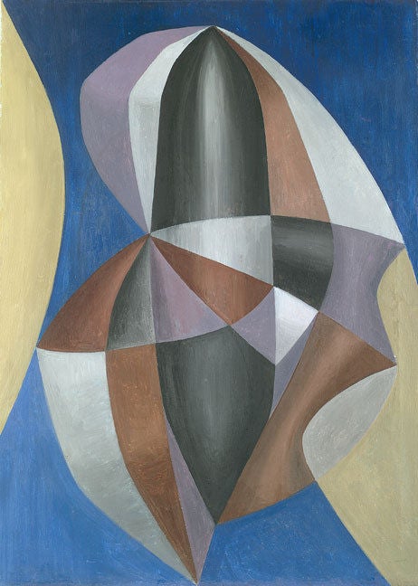 Charles Green Shaw Abstract Painting - Plastic Polygon: Abstract Forms II