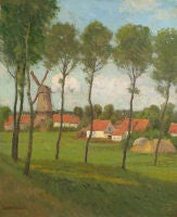 Dutch Farm with Windmill