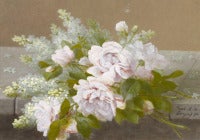 Still Life with Pink Roses