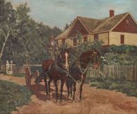 Portrait of Charles Todd in a Horse Drawn Carriage