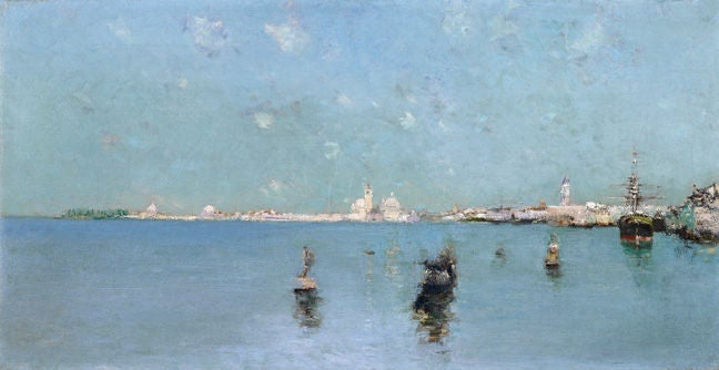 Robert Frederick Blum Landscape Painting - A Bright Day At Venice