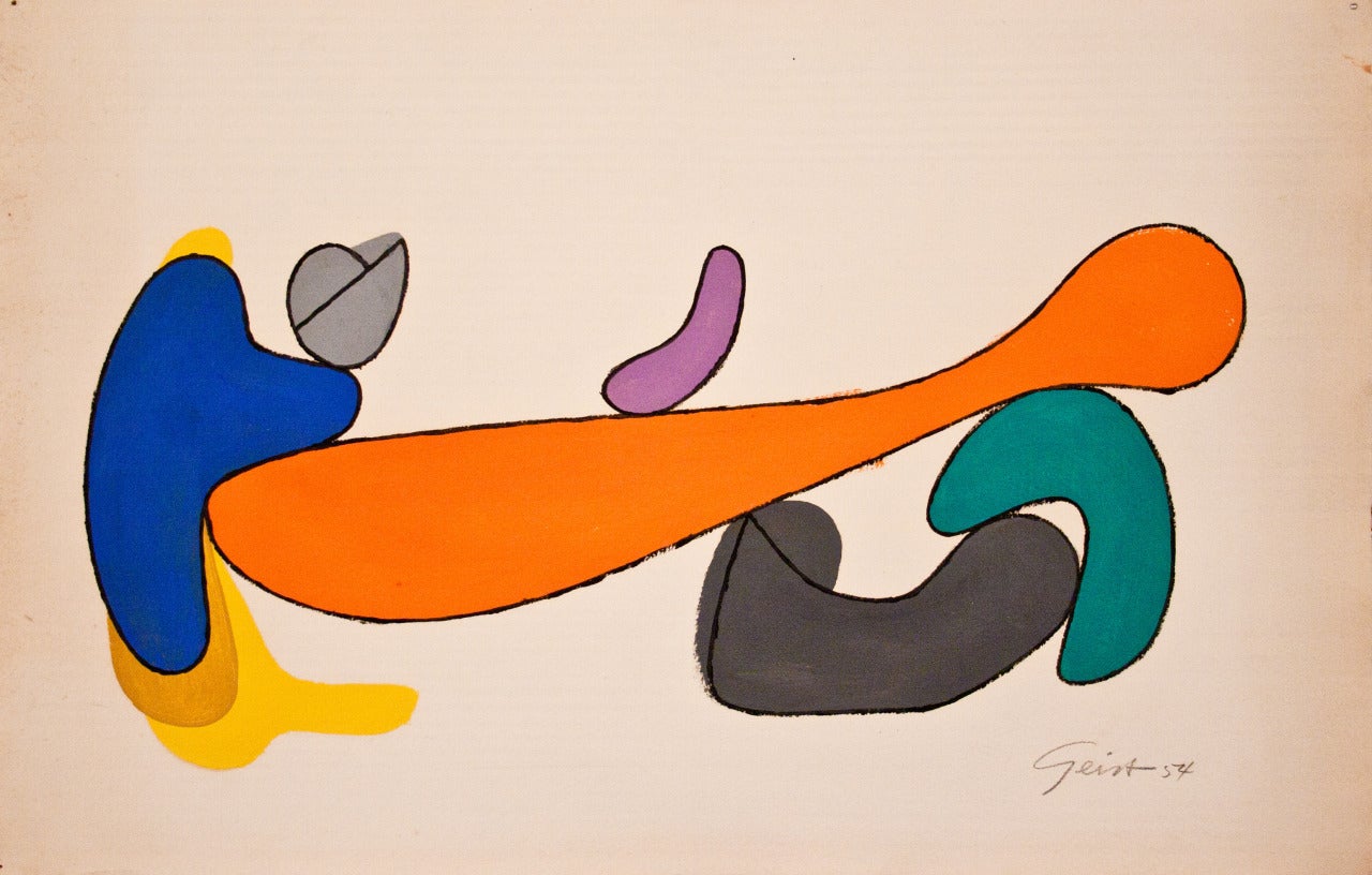 Sidney Geist Abstract Drawing - Untitled