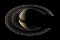 Northern View of Saturn and the Darker Side of the Rings, Cassini, May 9, 2007,