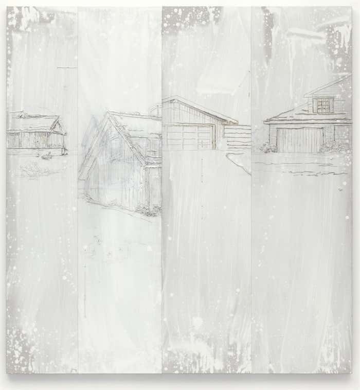 Michael Raedecker - strip at 1stDibs | michael raedecker paintings