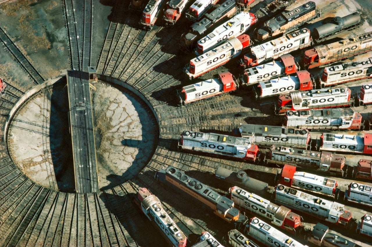 Alex S. MacLean Railroad Turntable, Minneapolis, Minnesota, USA, 1985
