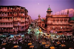 Il sorgere della luna a Mumbai, India, 1994  - Steve McCurry (Fotografia a colori)