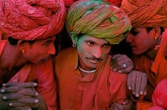 Villagers Participating in the Holi Festival, Rajasthan, India, 1996