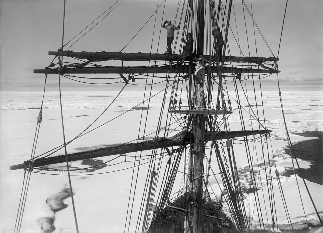 Herbert George Ponting Black and White Photograph - In the Ice Pack from the Maintop of the Terra Nova, 22 December 1910