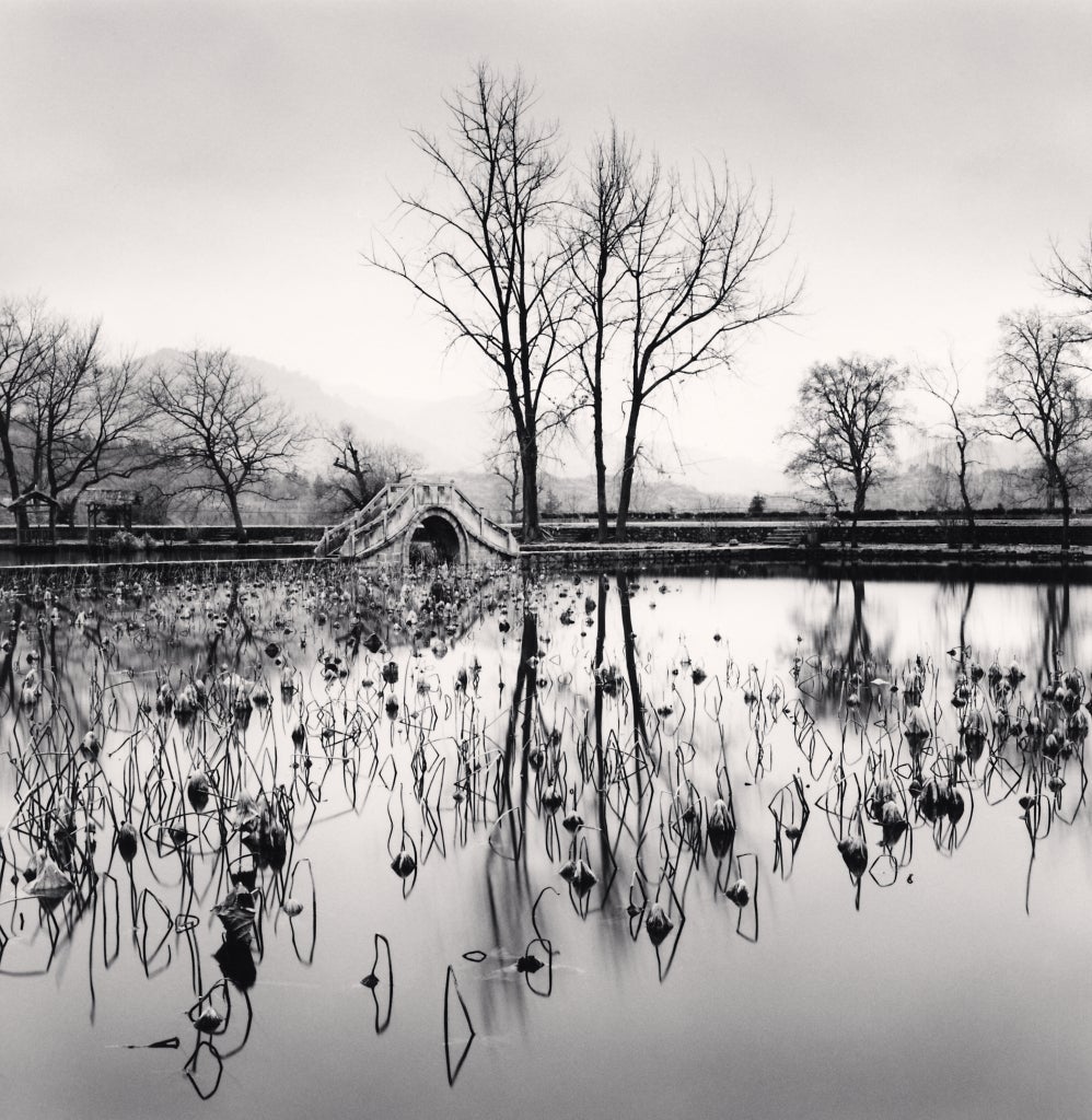 Lake Bridge, Hongkun, Anhui, China, 2008  - Michael Kenna (Black and White)
Signed, dated and numbered 17/45 on mount
Signed, dated, inscribed with title and stamped with photographer's copyright ink stamp on reverse
Sepia toned silver gelatin