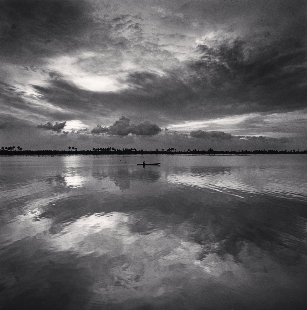 Single Boat, Kerala, Backwaters, India, 2008  - Michael Kenna (Black and White)
Signed, dated and numbered on mount
Signed, dated, inscribed with title and stamped with photographer's copyright ink stamp on reverse
Sepia toned silver gelatin print,