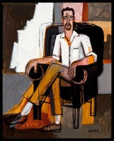 Self-Portrait in a Black Chair
