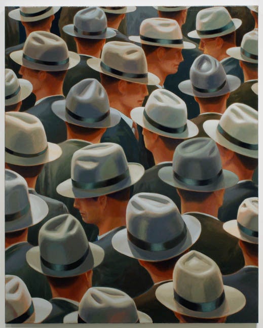Greg Drasler Landscape Painting - Green Backs