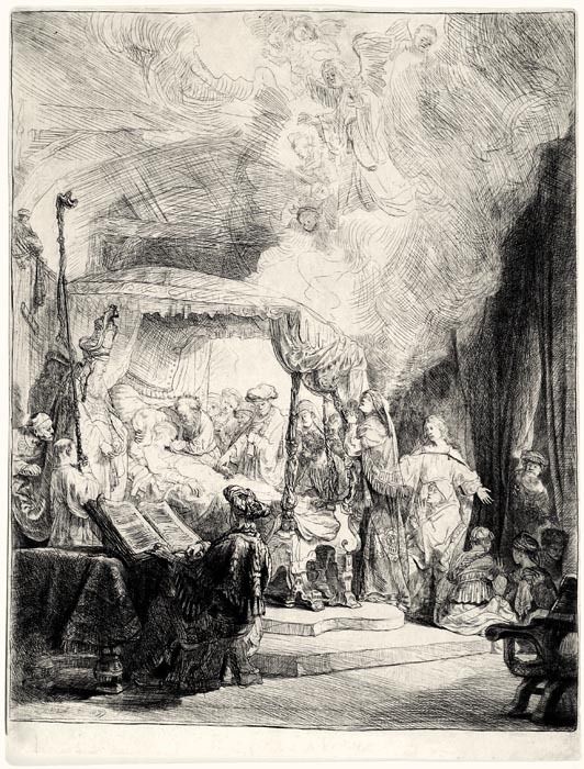 Rembrandt van Rijn Interior Print - The Death of the Virgin