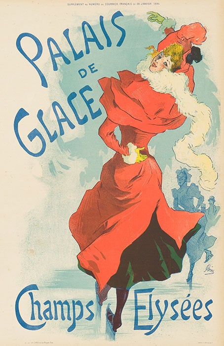 Jules Chéret Figurative Print - PALAIS DE GLACE