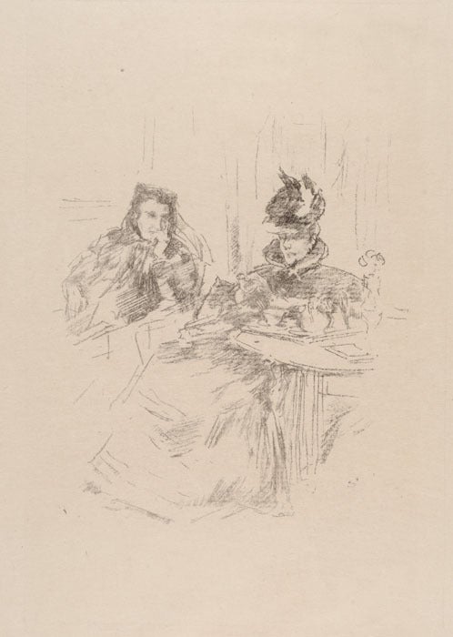 James Abbott McNeill Whistler Interior Print - Afternoon Tea (or La Conversation)