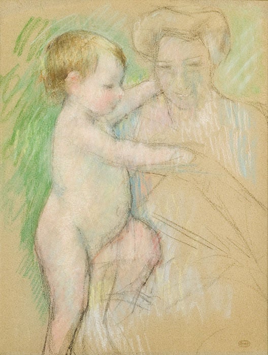 Mary Cassatt Figurative Art - Mere Et Enfant