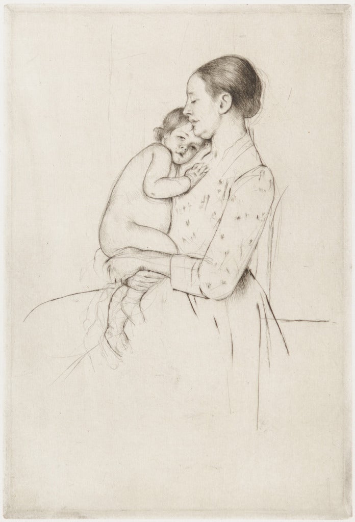 Mary Cassatt Portrait Print - Quietude