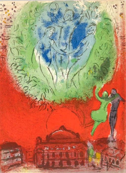 Marc Chagall Figurative Print - L
Opera (The Opera)
