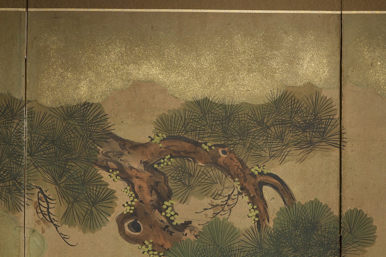 Byobu japonés de 6 paneles - Landscape Painting Marrón de Unknown