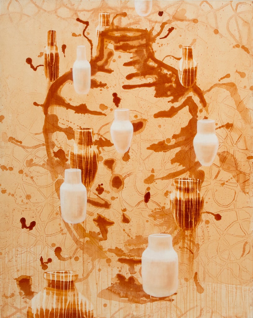 Peinture abstraite à l'acrylique sur toile de l'artiste latino-américain Fernando Canovas. Signé en bas à droite, 