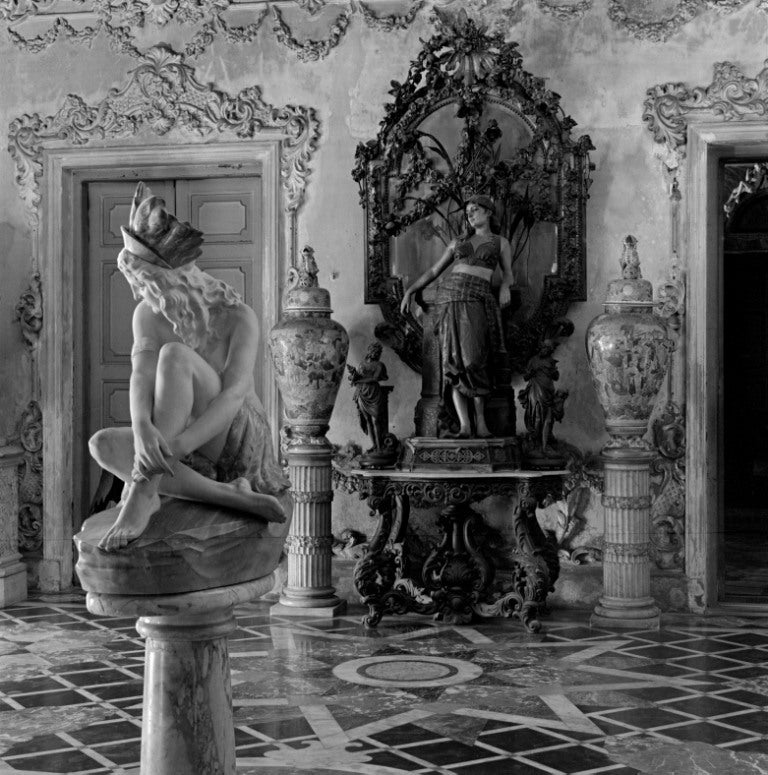 Derry Moore Black and White Photograph - Interior, Marble Palace, Calcutta, I, India