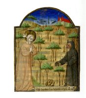 The Temptation of Christ - Bedford Trend (active Paris, c. 1415-1425)