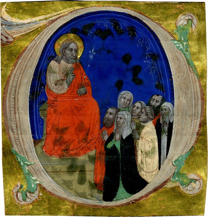 Christ Preaching to a Group of Worshipers - Cristoforo Cortese - Art by Miniature