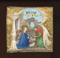 Nativity in a Historiated Initial - German Painter
