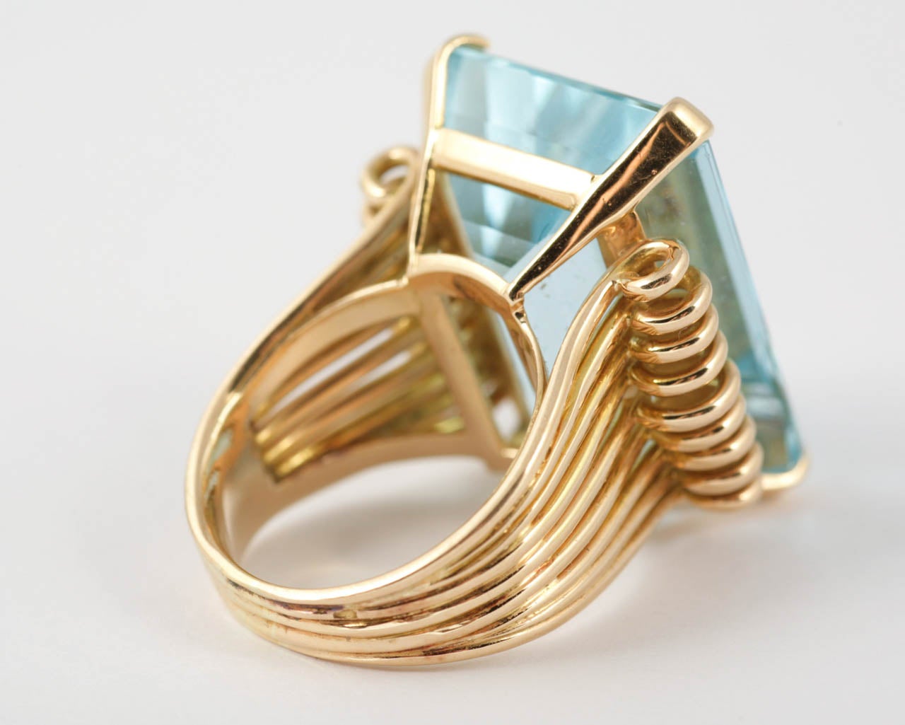 Women's Large Aquamarine Ring For Sale