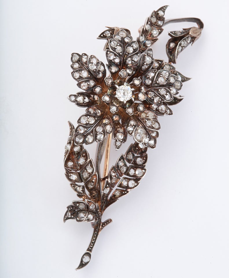 Diamond and Gold Pin/ Brooch