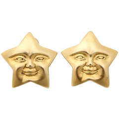 Celestial Star Gold Earrings