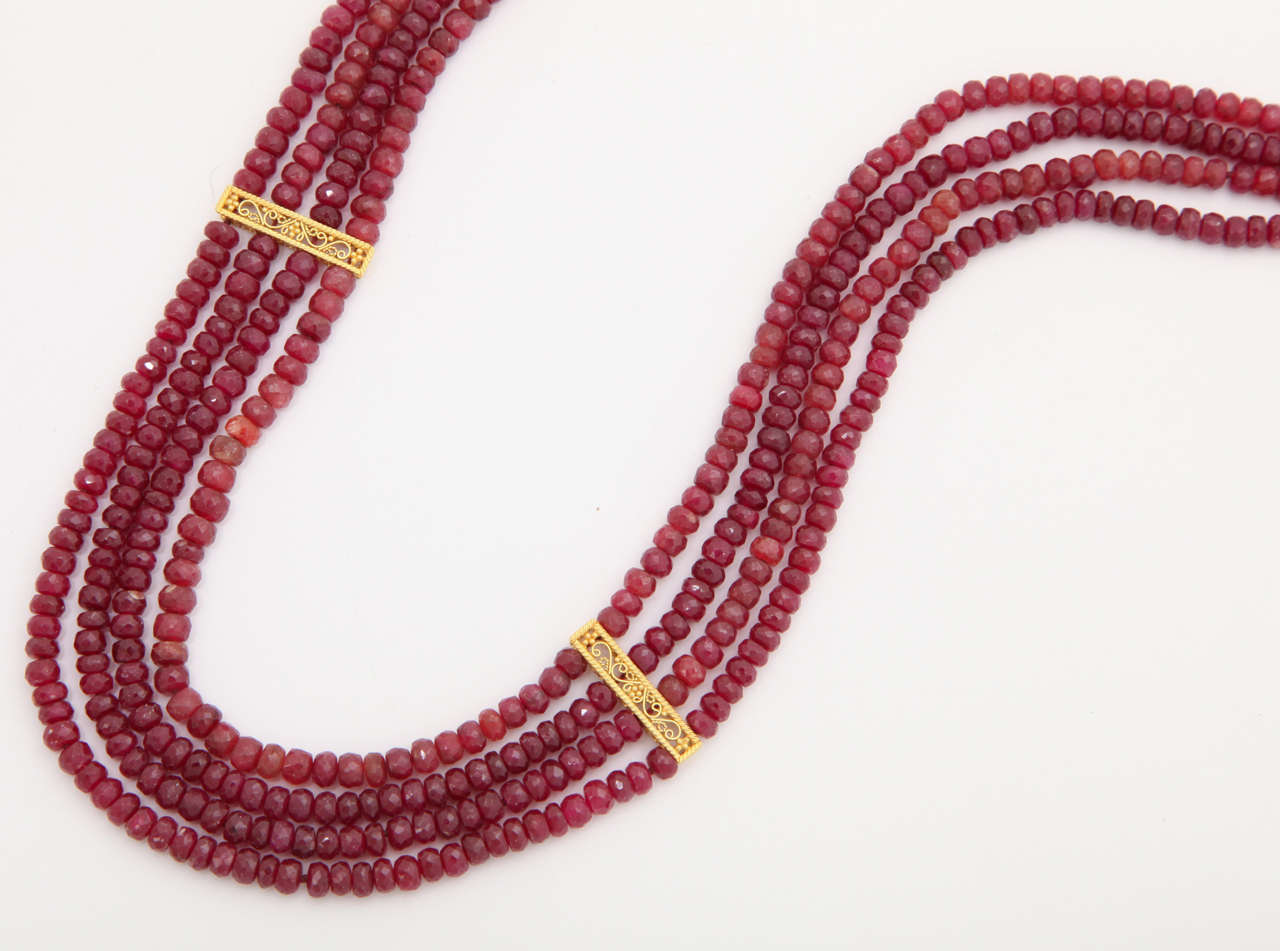 ruby beaded necklace
